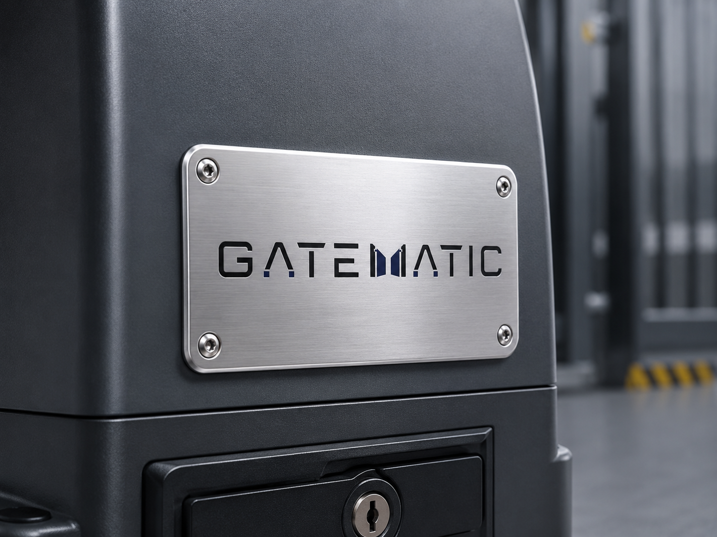 GateMatic metal plate mockup