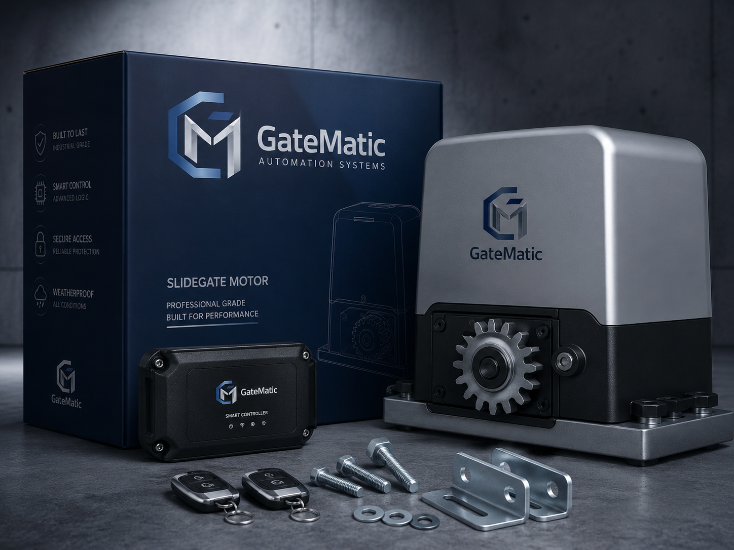 GateMatic product kit mockup